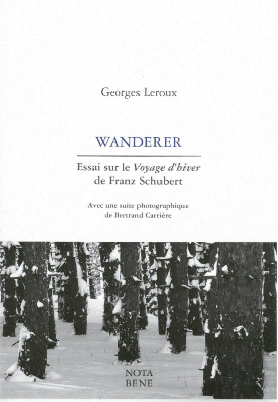 Wanderer : essai sur le voyage d'hiver de Franz Schubert Wanderer : essai sur le voyage d'hiver de Franz Schubert