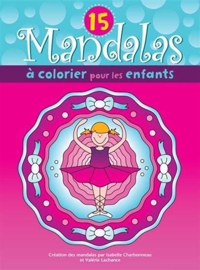 Mandalas à colorier pour les enfants : ballerine Mandalas à colorier pour les enfants : ballerine